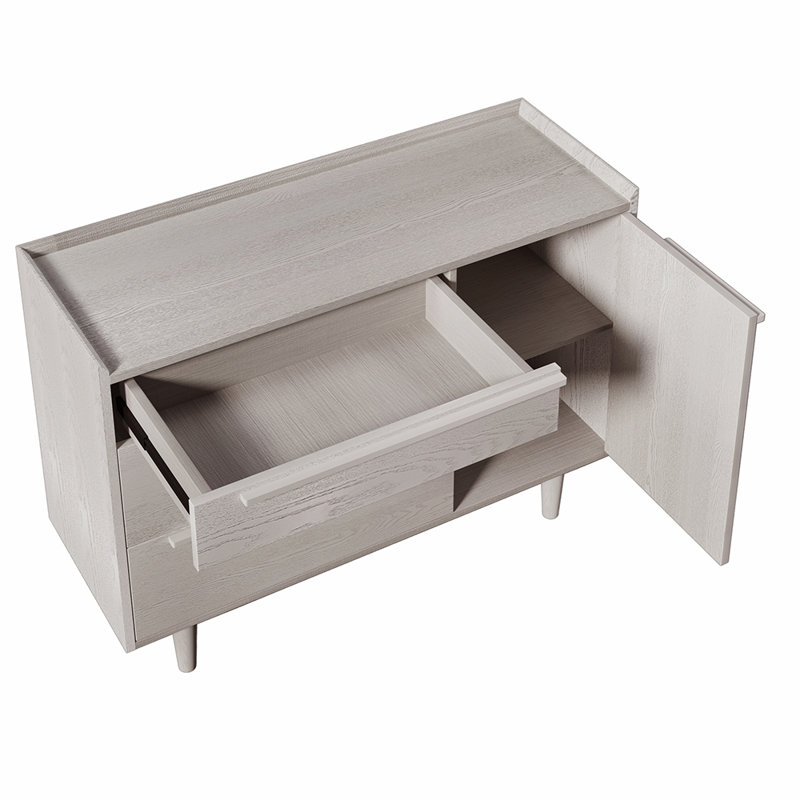 Commode combinée 3 tiroirs Bleeker, Gris