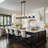 Castille 7-Light 53.1'' W Large Black Linear Modern Farmhouse Kitchen Island Pendant UL Certified