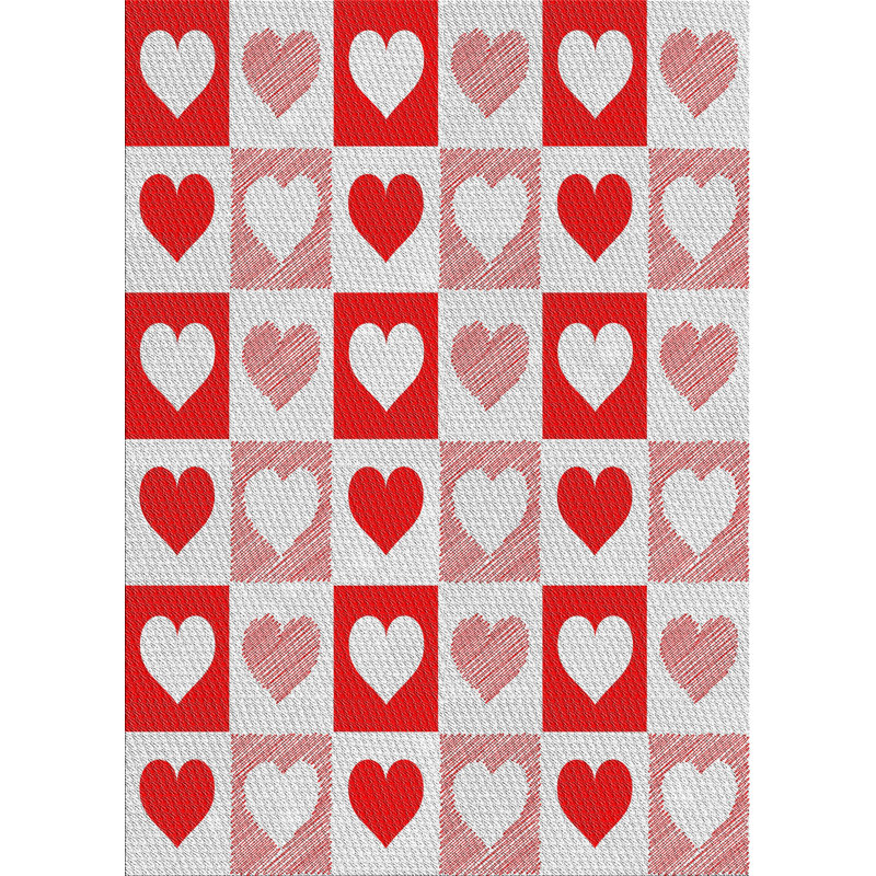 Tapis de zone rouge en laine touffeté à la main Broadbent