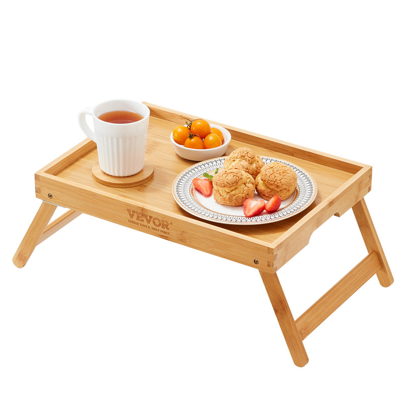 Plateau de petit déjeuner avec pieds pliables Ebern Designs 16 po