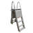 Confer Plastics Roll-Guard Adjustable A-Frame Pool Safety Ladder, Warm Gray
