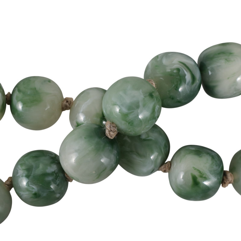 Resin Bead Strand with Tassels - Modern Boho Decorative Accent Featuring Sleek Resin Design and Contemporary Trendy Style for Versatile Statement Displays