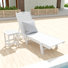 Chaise longue inclinable de 78,2 po avec table Aderson