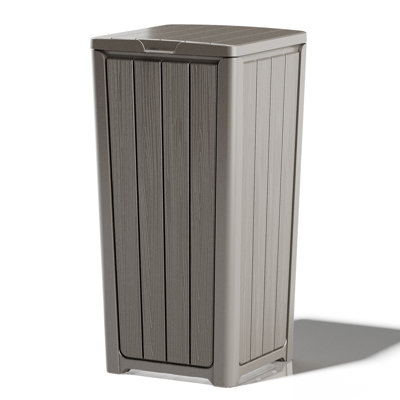23 Gallon Waterproof Wood Grain Trash Bin