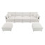 Canapé modulaire en chenille, ensemble de canapé en forme de U avec coussins doubles, canapé-lit à 6 places avec repose-pieds-1727152457