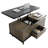 Farmhouse  Lift Top Coffee Table with 4 Stools, 3 in 1 Multi-Function Center Table,Extendable Dining Table for Living Room