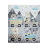 Minnesota Machine Woven Polypropylene in Gray/Blue Baby & Kids Rugs