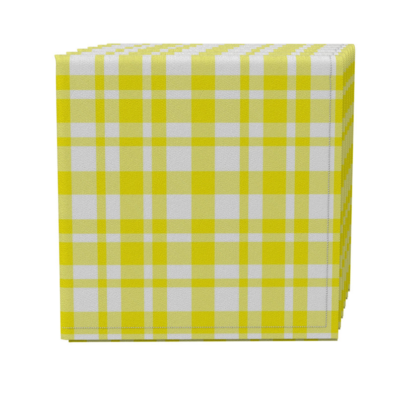 Cotton Twill Plaid Square Napkin