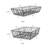 2-Pack Rectangular Iron Trays, Black Metal Serving Or Decorative Display Trays, Dining Table Or Fireplace Mantel Decor