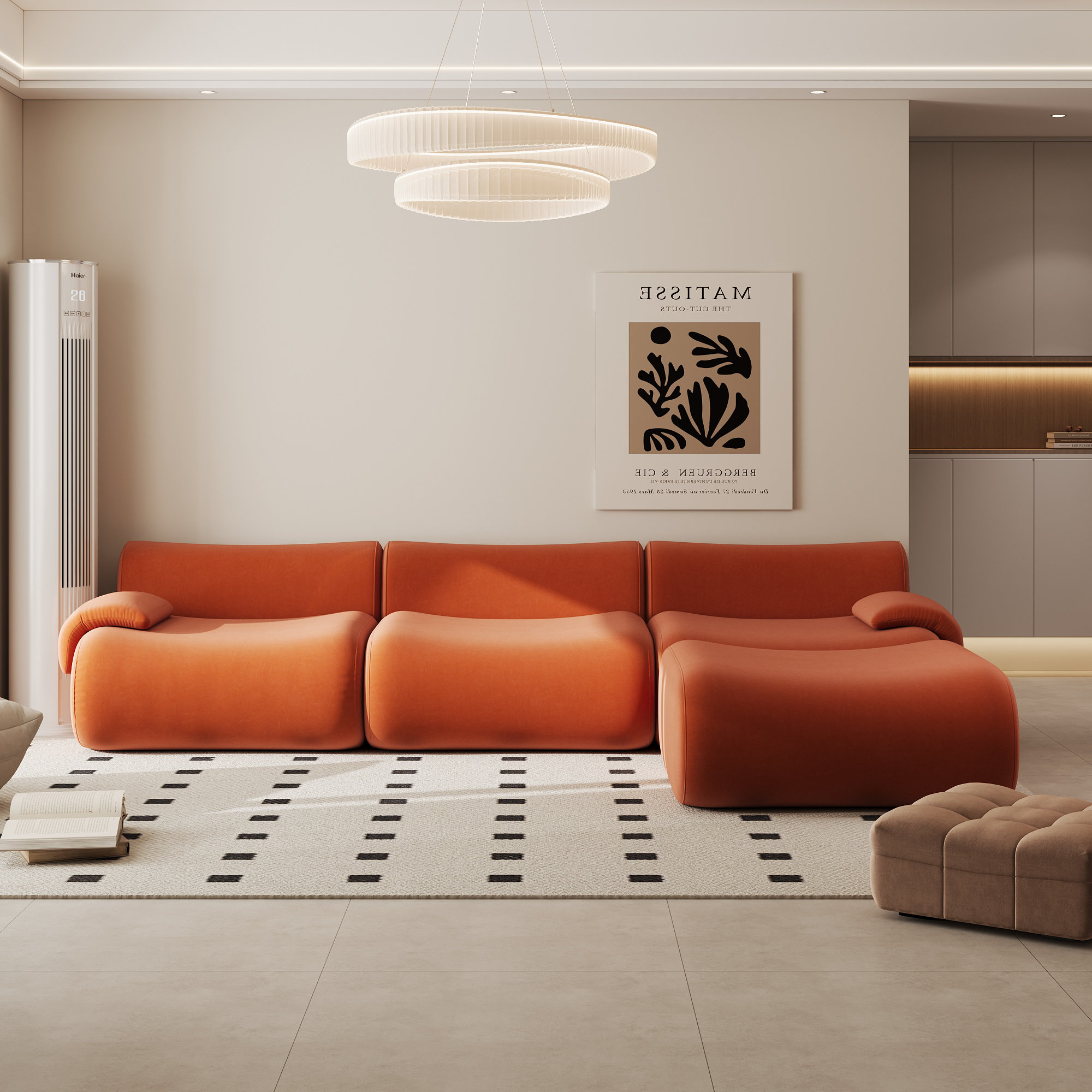 Image showcasing Minimalist Wooden Sculptural Dining Table For Dining Room