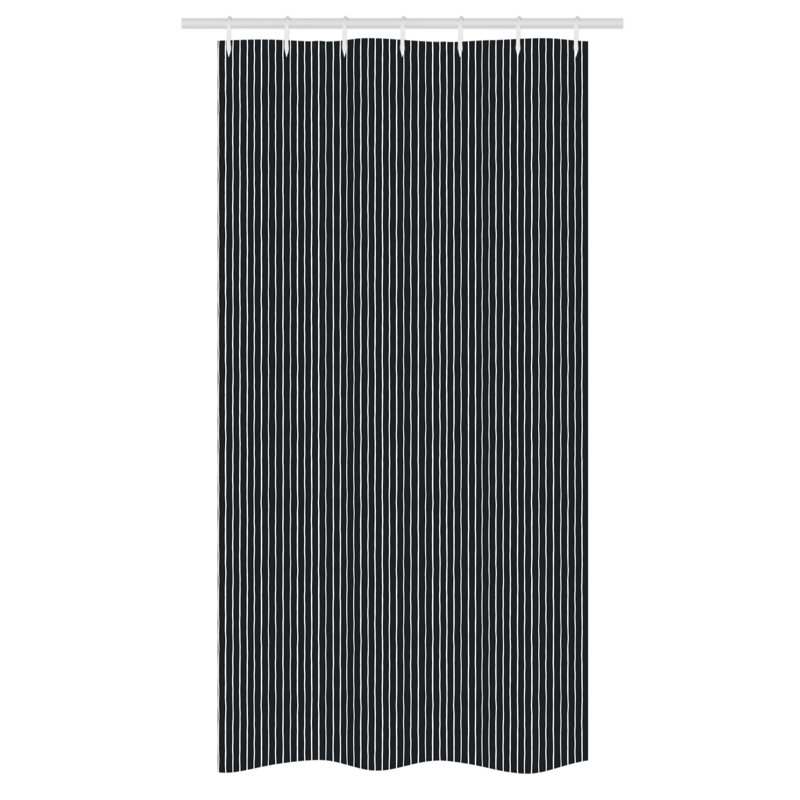 Striped Shower Curtain with Hooks Included, 72" H x 36" W