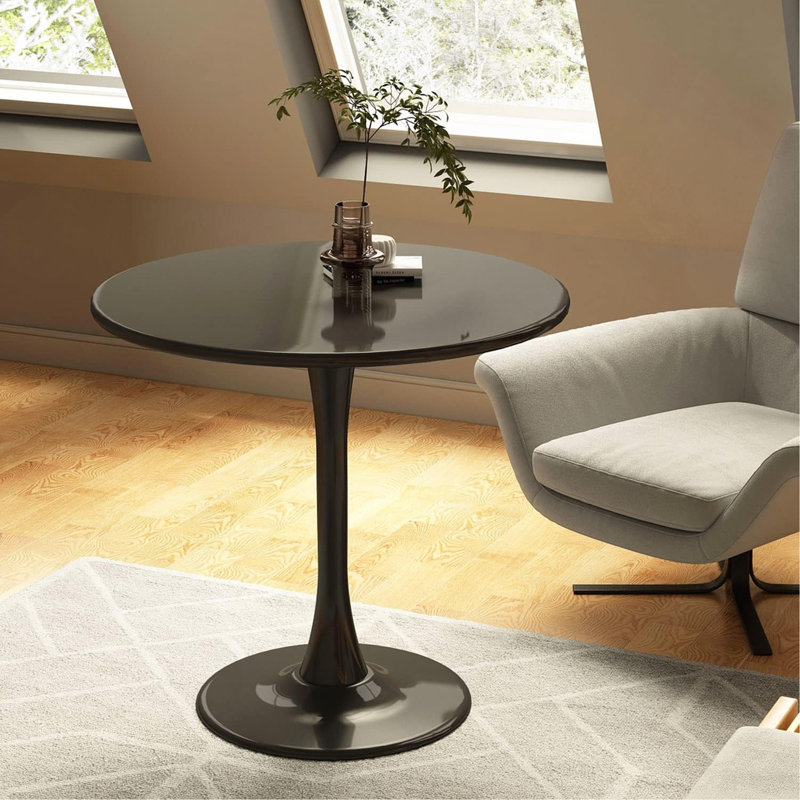 Table de salle à manger Blanco, Noir, H 29 po x L 31,5 po x l 31,5 po