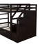 Lit superposé avec lit gigogne et 3 escaliers de rangement-218348910