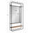 Siipola Metal Flat Mirror with Shelves