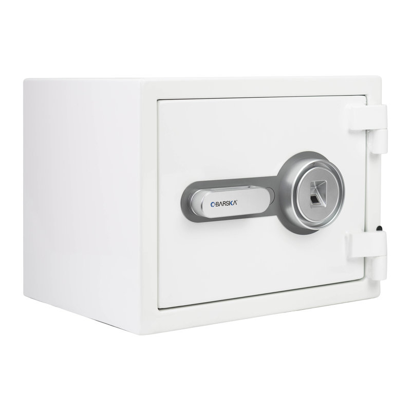 0.75 CUBIC FT BIOMETRIC FIREPROOF SAFE,WHITE