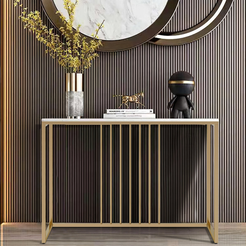 Mersija Console Table, 30.9" H x 39.4" W x 11.8" D, Blanc