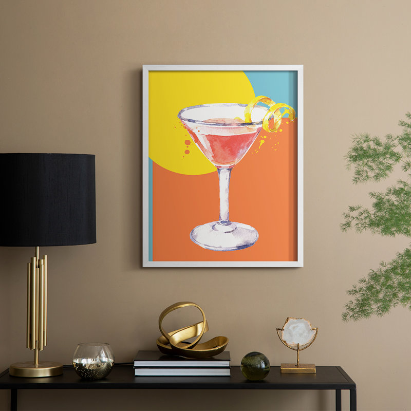 Cosmo, reproduction encadrée - bois massif, H 11 po x l 9 po, Blanc