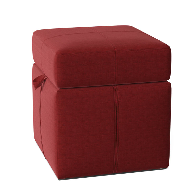 Repose-pieds 18 po avec rangement Preesall, Rouge Marlow