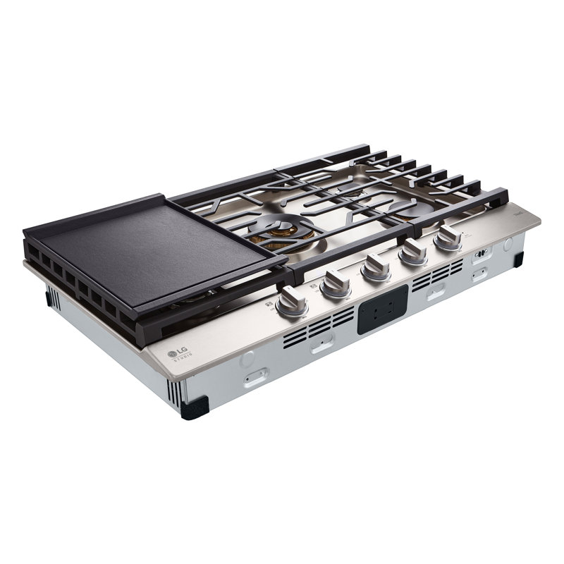 36" Natural Gas Cooktop with 5 Burners, Stainless Steel