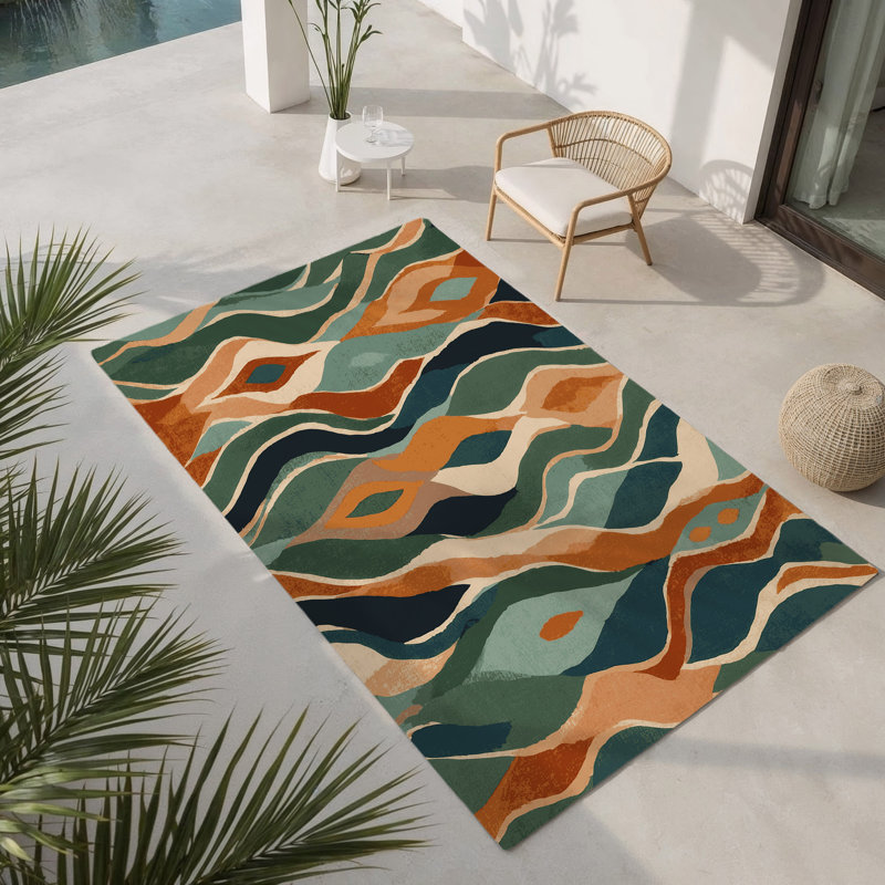 Tapis intérieur et extérieur Meadow Illusion, Rectangulaire 2 pi x 3 pi