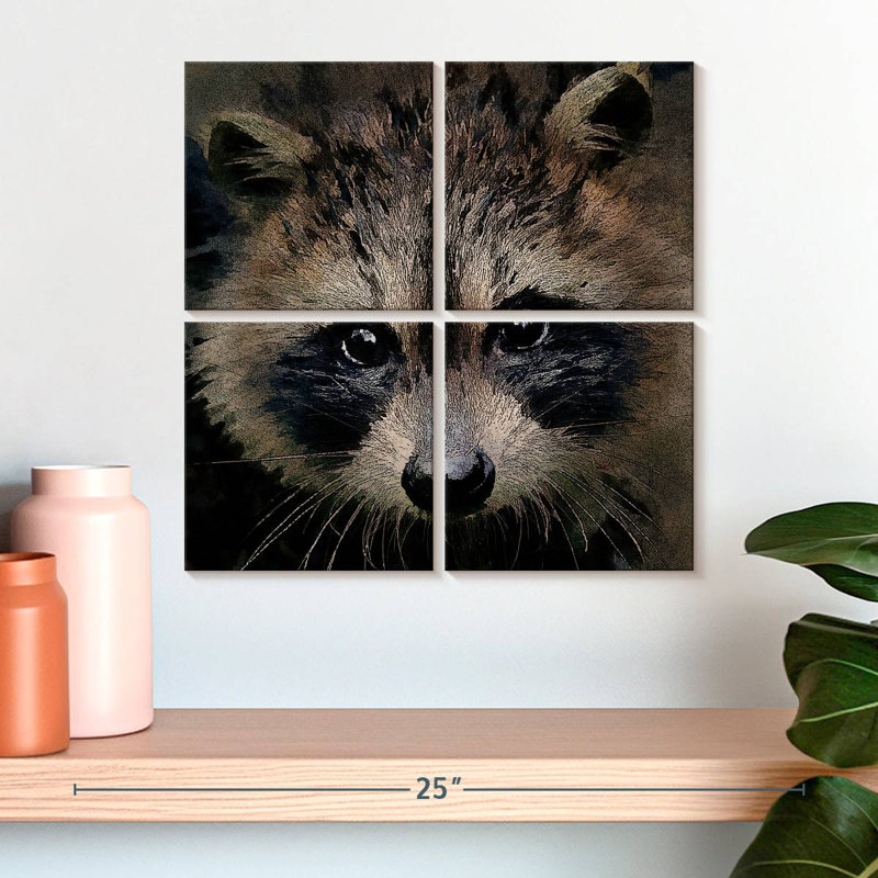 Brampt Racoon, 18" H x 18" W