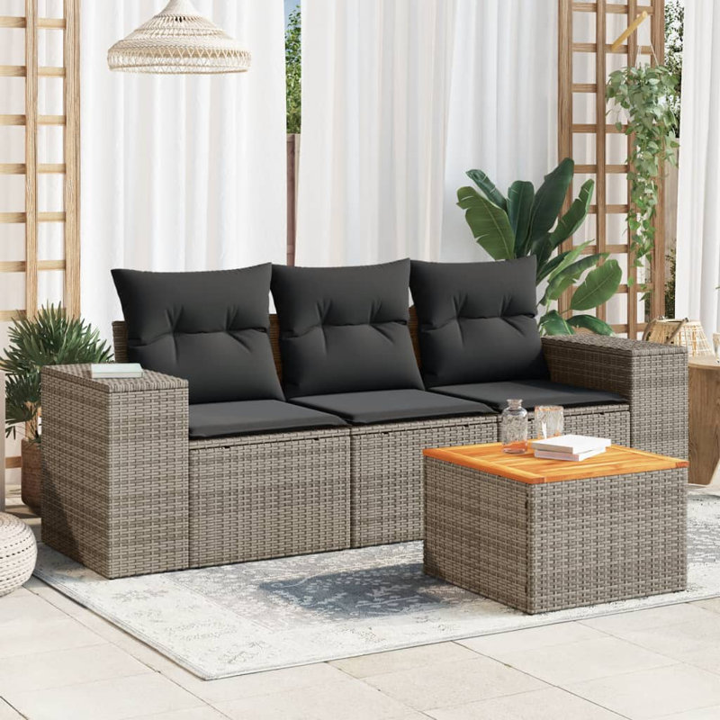  Garden Sofa Set Gray, Dark Gray
