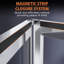 185mm H Hinged Framed Shower Door with Clear Glass-1467949083-1467949082