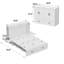 Armoire de rangement convertible en lit double - blanc, conception à 4 portes