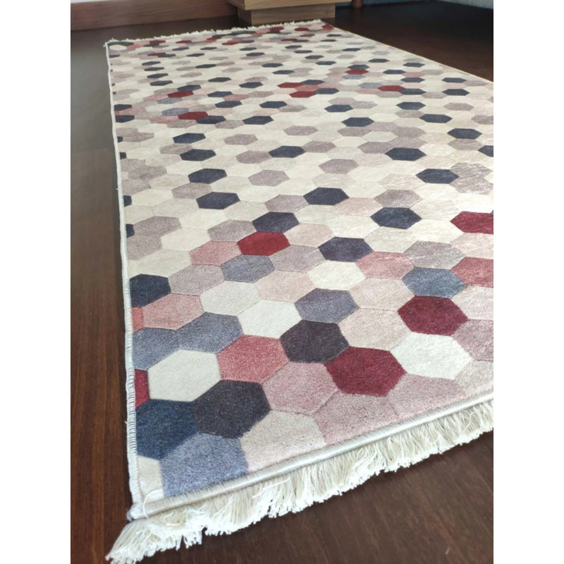 Tapis Matarranz avec envers antidérapant, Tapis de couloir 3 pi 3 po x 7 pi 3 po