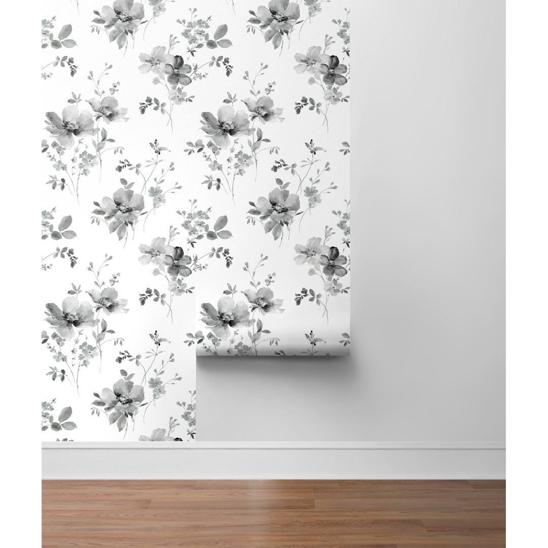 Windflower 18' L x 20.5" W Peel and Stick Wallpaper Roll Red Barrel Studio®