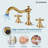 Widespread 2-handle Bathroom Faucet with Drain Assembly