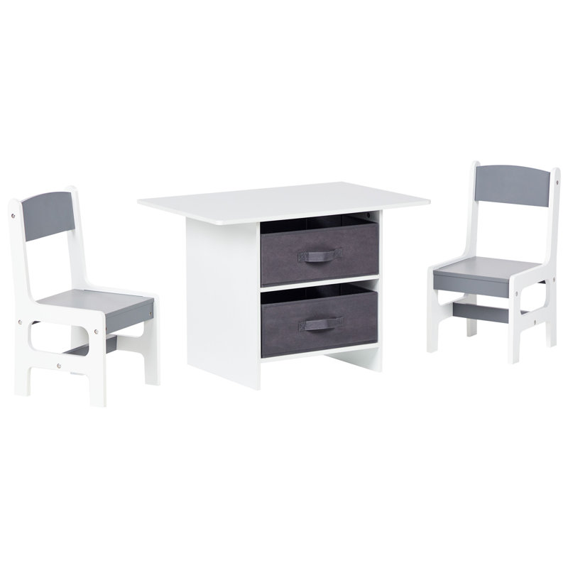 YALGOO Kids 3 Piece Rectangular and Chair Set