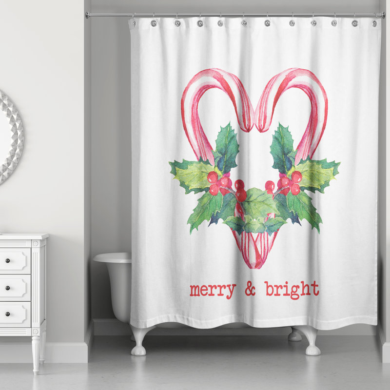 Rideau de douche simple Gragg Merry and Bright