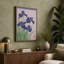 Blue Irises with Seal Japandi - Wrapped Canvas-1542707762-1542707716