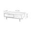 Table basse luxueuse et minimaliste aux tons de noyer