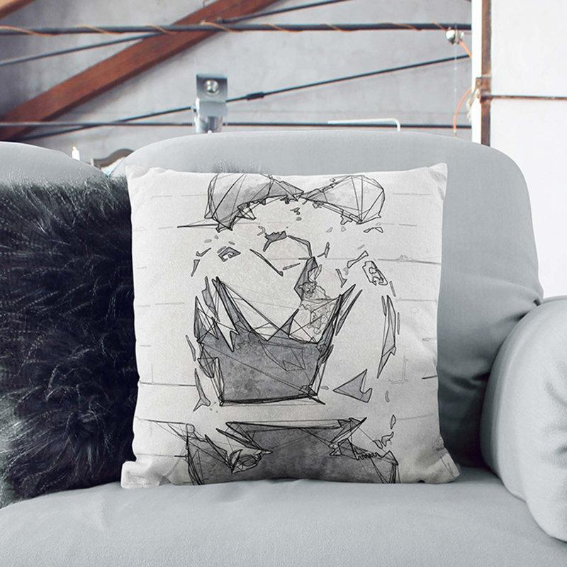 Square Throw Cushion, 55cm H x 55cm W x 20cm D