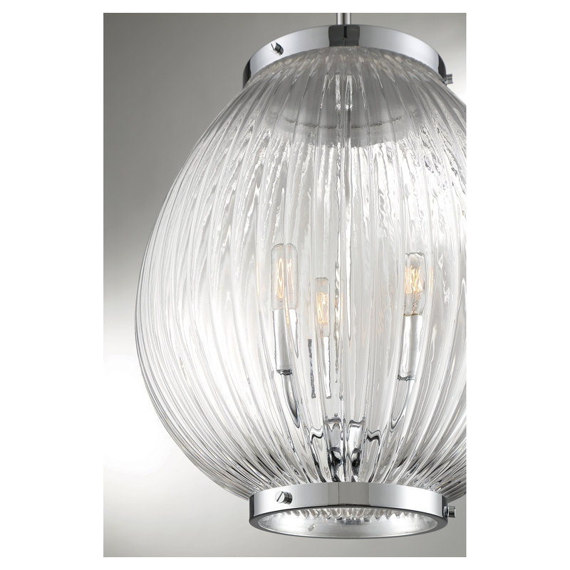 Luminaire suspendu 3 lumières Hornsey, Chrome