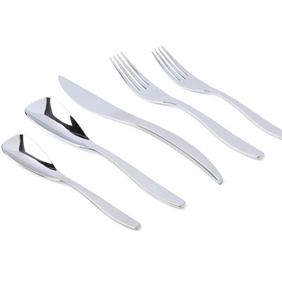 David Shaw Silverware Isla Stainless Steel Flatware Set - Service for 4