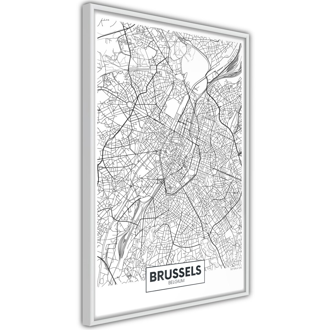 Poster Stadtplan: Brüssel