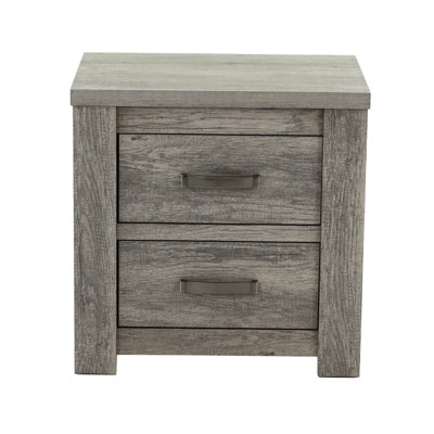 2 Bedroom Bedside Table, Rustic Grey Design Stand, Decoration
