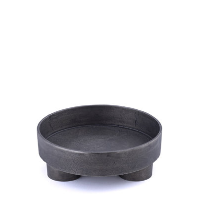 Plateau rond en aluminium gris Lg