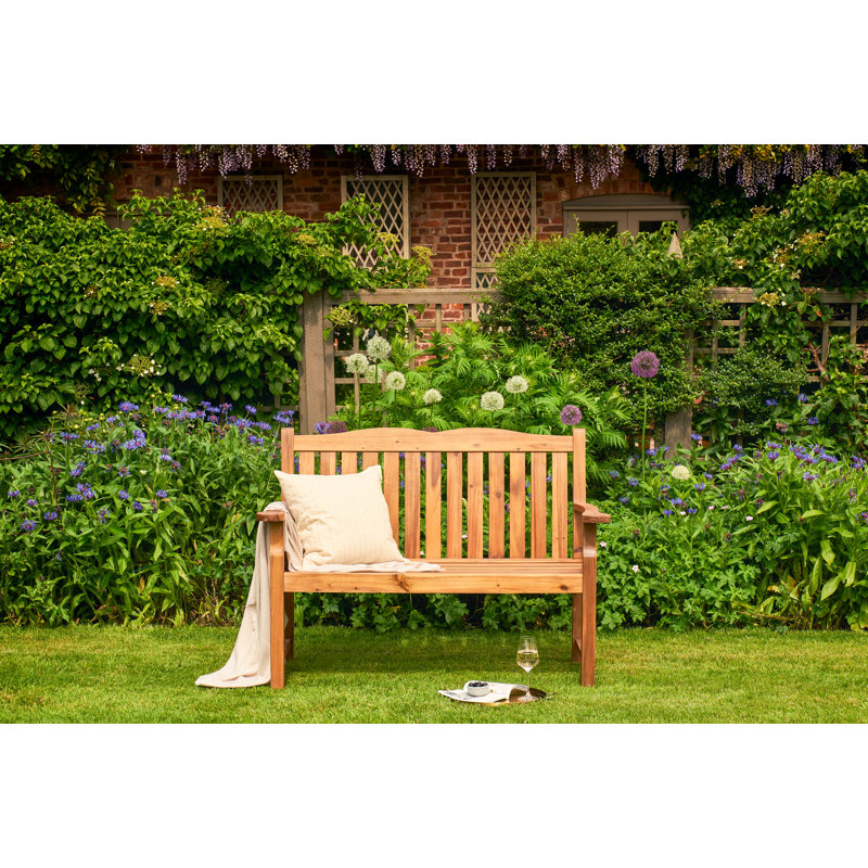 Laceyville - Mayfield Acacia Teak Look Bench, 96cm H x 120cm W x 68cm D