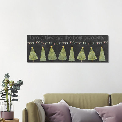 Christmas Glow Collection H 1 Piece Panoramic Wall Art on Canvas