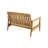 Patio Loveseat And Coffee Table Set, Patio Furniture Set With Cushion, Acacia Wood Frame Conversation Set For Garden, Backyard, Porch And Poode, Minimalistic Style-2075200785