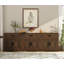 Grande armoire-buffet de ferme 3-en-1 avec portes de grange Gryff, l 94,5 po avec tiroirs et armoires pour la salle à manger-131635588