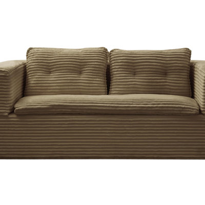 Canapé-lit modulaire multifonctionnel avec méridienne indépendante et couverture fonctionnelle, canapé en velours côtelé moelleux, canapé-lit convertible, lit très grand 80 po, canapé moelleux à assise profonde