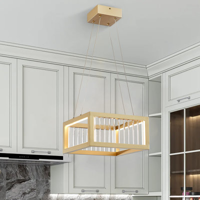 Ritzman - Light Gold LED Square/Rectangle Pendant