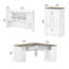 Ensemble de bureau 2 pièces avec rehausse Huckins-507435913