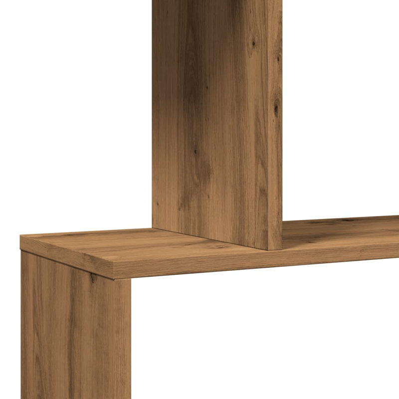 Sekai 70cm W Bookcase, Artisan Oak, (3 Shelves) 97cm H x 70cm W x 24cm D