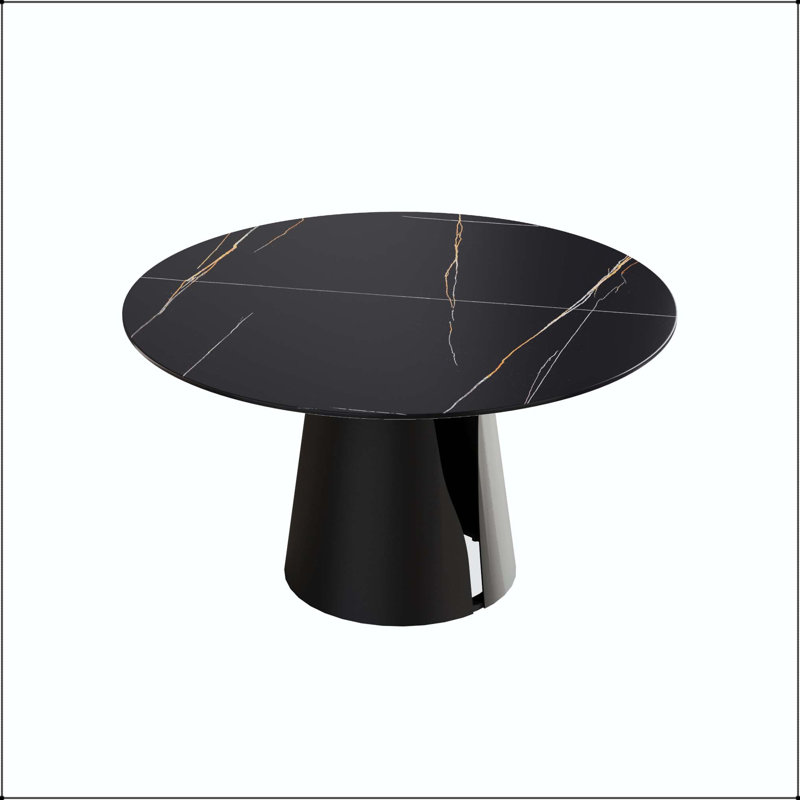 Table de salle à manger 53,15 po, 29.53"H x 53.15"L x 53.15"W, Black